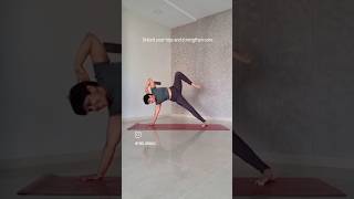 Flow With Me 🙌 Vinyasa flow to unlock hips and to strengthen core 🔥 yogaflow vinyasayogaflow [upl. by Ayekat]