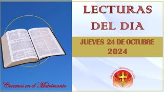 LECTURAS DEL DIA  24 DE OCTUBRE [upl. by Yralih]