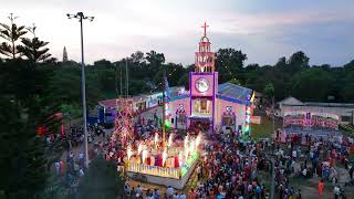 BIRDS EYE VIEW l MOTHER OF MINES SHRINE KGF 2024dronevideomotherofminesshrine kgfcatholicfeast [upl. by Akelahs]