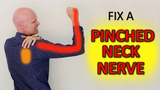 How To Fix A Pinched Nerve In Neck Causing Arm Pain or Rhomboid Pain [upl. by Nosimaj]