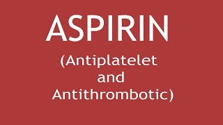 Pharmacology of Aspirin Antiplatelet amp Antithrombotic  Dr Shikha Parmar [upl. by Orola]