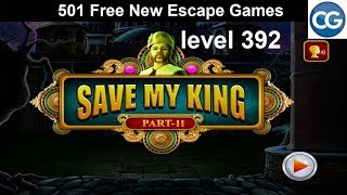 Walkthrough 501 Free New Escape Games level 392  Save my king part 2  Complete Game [upl. by Yeliah953]