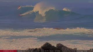 Jan 18 2024 Big Wave Surfing at Historic Waimea Bay HI [upl. by Zilber118]