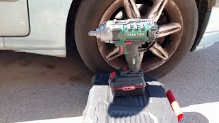 Test quasi fallito Avvitatore a impulsi Parkside 400 Nm impact driver Smontagomme auto [upl. by Juni]