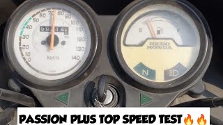 HERO HONDA PASSION PLUS TOP SPEED TEST🔥🔥AnkushSharma0001 [upl. by Llebana]