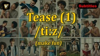 v Tease meaning make fun with 5 examples [upl. by Clemmie]