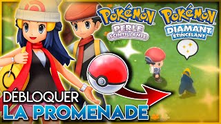 COMMENT MARCHER AVEC SON POKEMON DANS POKEMON DIAMANT ETINCELANT  PERLE SCINTILLANTE [upl. by Supple]