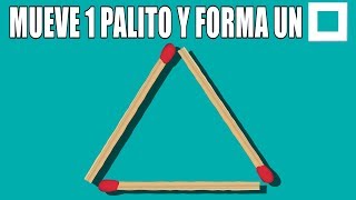 197 MUEVE UN PALILLO Y FORMA UN CUADRADO ¿PUEDES HACERLO FoolBox  Reto de palillos [upl. by Assillim]