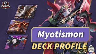 THE KING OF THE UNDEAD Myotismon BT15 Deck Profile  Digimon Card Game [upl. by Uehttam]