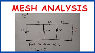 Mesh Analysis  Solution to Problem on Mesh Analysis Example 4 Mesh Current Circuit Analysis [upl. by Sathrum]