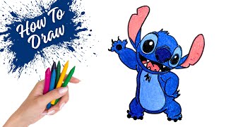 how to draw stitch easy  lilo and stitch  easy stitch drawing  stitch drawing [upl. by Shaver534]