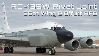 RC135W Rivet Joint of 55th Wing at Offutt AFB 4K [upl. by Nedac634]