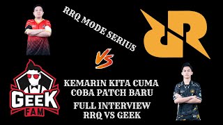 FULL REACTION MAS ADE INTERVIEW DAN MIC CHECK GEEK VS RRQ rrqhoshi geekfam set1awanade mplid [upl. by Medea551]