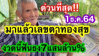 ด่วนที่สุดมาแล้วเลขตาทองสุข 7แสนล้านฟ้าวฟาดงวด11264 [upl. by Revell68]