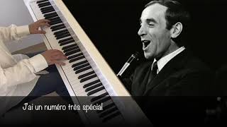 Charles Aznavour  Comme ils disent avec paroles  Piano [upl. by Anyad72]