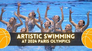 Artistic swimming at 2024 Paris Olympics artisticswimming olympics2024 parisolympics2024 [upl. by Idnim228]