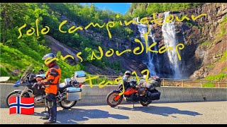 Ziel Nordkapp  Tag 12  Årland  Vossestrand  Solo Motorradcampingtrip [upl. by Aehtela168]