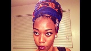 Queen Nefertiti head wrap tutorial [upl. by Sue928]