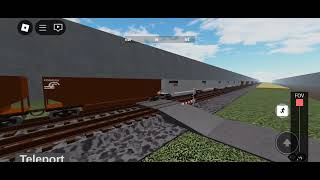 NS SD70ACE leads an NS Coal hopper train at RSR Reimagined in Roblox [upl. by Auhsuj624]