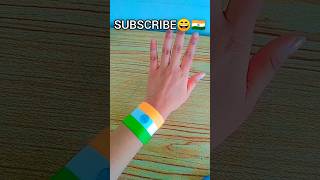 Hand😱band With paper😳😱Republic Day🇮🇳Tricolor shorts youtubeshorts republicday 2024 art trend [upl. by Lyrehc]