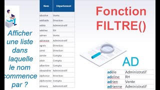 EXCEL  Filtre dynamique avec barre de recherche [upl. by Teerpnam]