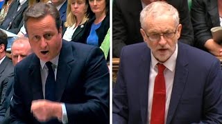 David Cameron tells Jeremy Corbyn For heavens sake man go [upl. by Firehs]