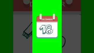 Green Screen Calendar December I No Copyright I Free Download I greenscreen greenscreenvideo [upl. by Ahsema86]