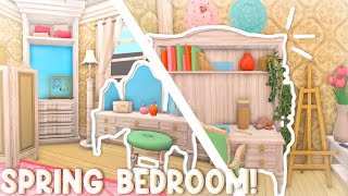 Building a Spring Bedroom in Bloxburg [upl. by Stan]