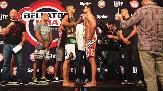 Bellator MMA Official Lima vs Koreshkov weighins [upl. by Flieger778]