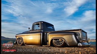 Badass Slammed Trucks at SEMA 2018  2019 Calendar Chevrolet SEMA Truck of the Year [upl. by Ammann]