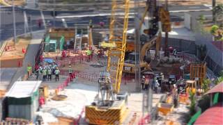 Singapore Ang mo kio Mrt construction site in toy mode time lapse [upl. by Analem]