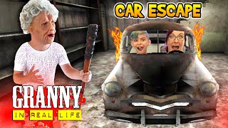 Granny Car Escape In Real Life Granny Game FUNhouse Fam [upl. by Esmeralda]