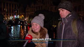 Le sapin de Noël est arrivé sur la GrandPlace de Bruxelles [upl. by Imena]