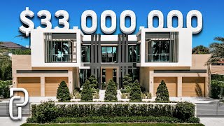 Inside a 33000000 Modern Mansion in Southern Florida  Propertygrams house Tour [upl. by Irrac52]