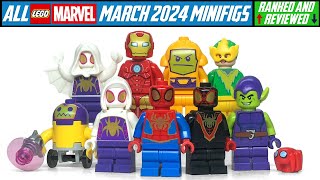 EVERY LEGO Marvel March 2024 Minifigure  RANKED  REVIEWED [upl. by Bamby143]