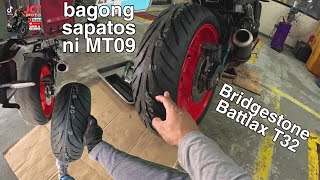 Palit bagong gulong Bridgestone Battlax T32 [upl. by Llemar692]