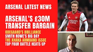 Arsenals £30m transfer bargain Odegaards brilliance Smith Rowes big day Xhaka and the top four [upl. by Herahab]