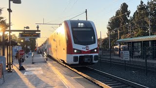 Caltrain Stadler KISS EMU in Test Run Spotted at Mountain View Station [upl. by Dleifyar296]