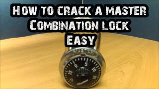 How To Crack a Master Lock Combination Lock EASY 🔴 [upl. by Ylurt249]