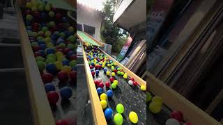 100 Ball Rolling Art Videogaltmarblerun asmr [upl. by Cinomod]