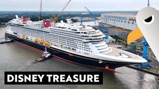 DISNEY TREASURE 🛳️ Ausdocken des neuen Kreuzfahrtschiffs in der Meyer Werft Papenburg [upl. by Aratas]