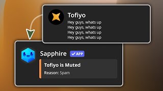 Stop message spams on your server by using Sapphire [upl. by Ajiam]