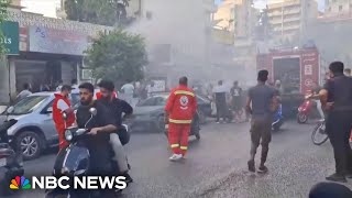 New reports of explosions in Lebanon one day after pager attacks [upl. by Elleirol]