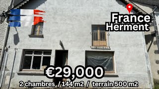 France Herment  €29000 Maison 2 chambres 144 m2 terrain 500 m2 [upl. by Jari786]