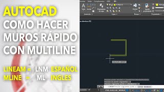 AUTOCAD  Como hacer MUROS RÁPIDO 🚀 con MULTILINE [upl. by Letrice]