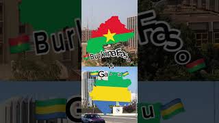 Burkina Faso vs Gabon  country death match part 82 shorts countries geography whoisstrogest [upl. by Nnylkcaj]