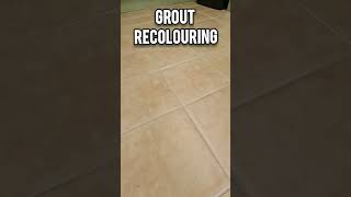 Grout recolouring A quicker cheaper faster and much less messy alternative to regrouting [upl. by Nylessoj]