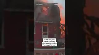 New York’s Wappingers Falls neighborhood rocked by massive gas explosion shorts [upl. by Ahsieni710]