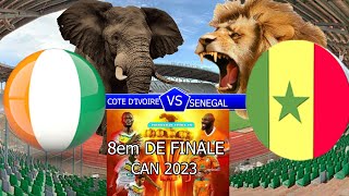 CAN 2023 COTE D’IVOIRE FACE SENEGAL 8em DE FINAL CAN 2024 [upl. by Longawa]