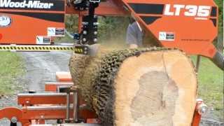 LT35 Portable Sawmill Debarker in Action  WoodMizer [upl. by Akoyin]